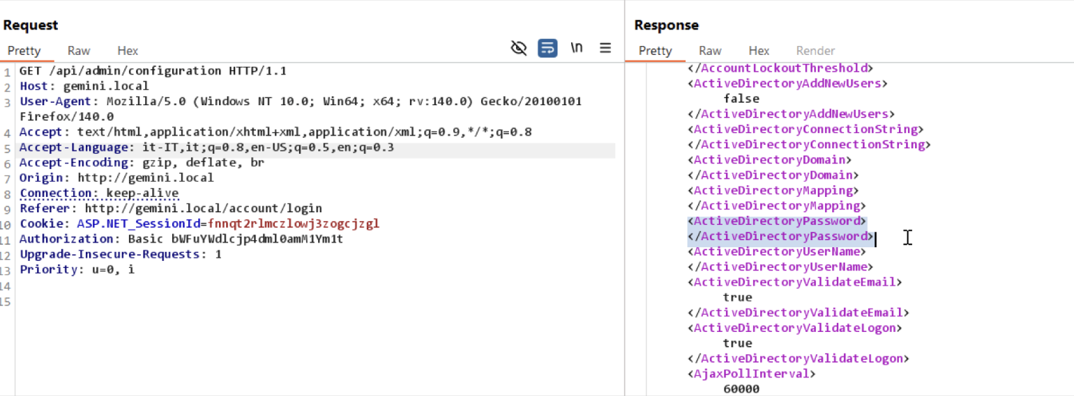 API endpoint for reading platform configuration